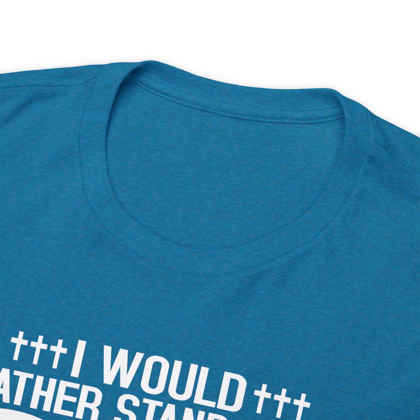 I would rather stand with God Unisex Cotton Tee