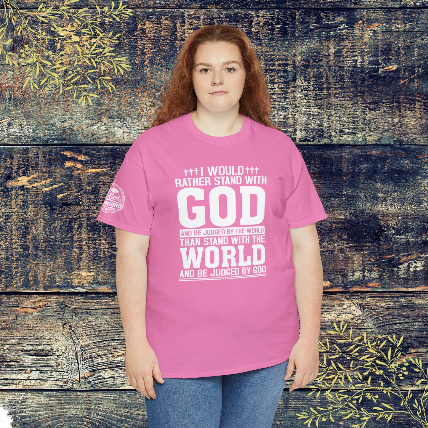 I would rather stand with God Unisex Cotton Tee